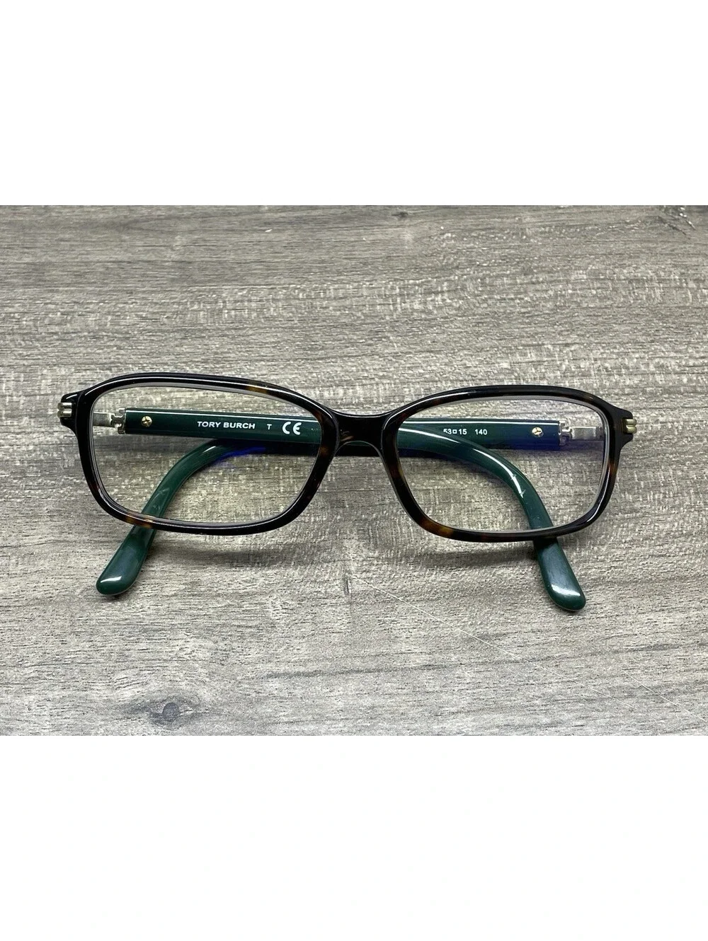 TORY BURCH TY2101 1728 Rectangle Green Tortoise Frames Only 53-15-140 Eyeglasses